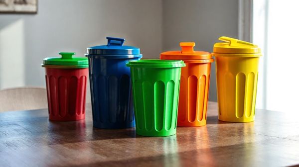 Aménagez votre espace avec des poubelles de table colorées